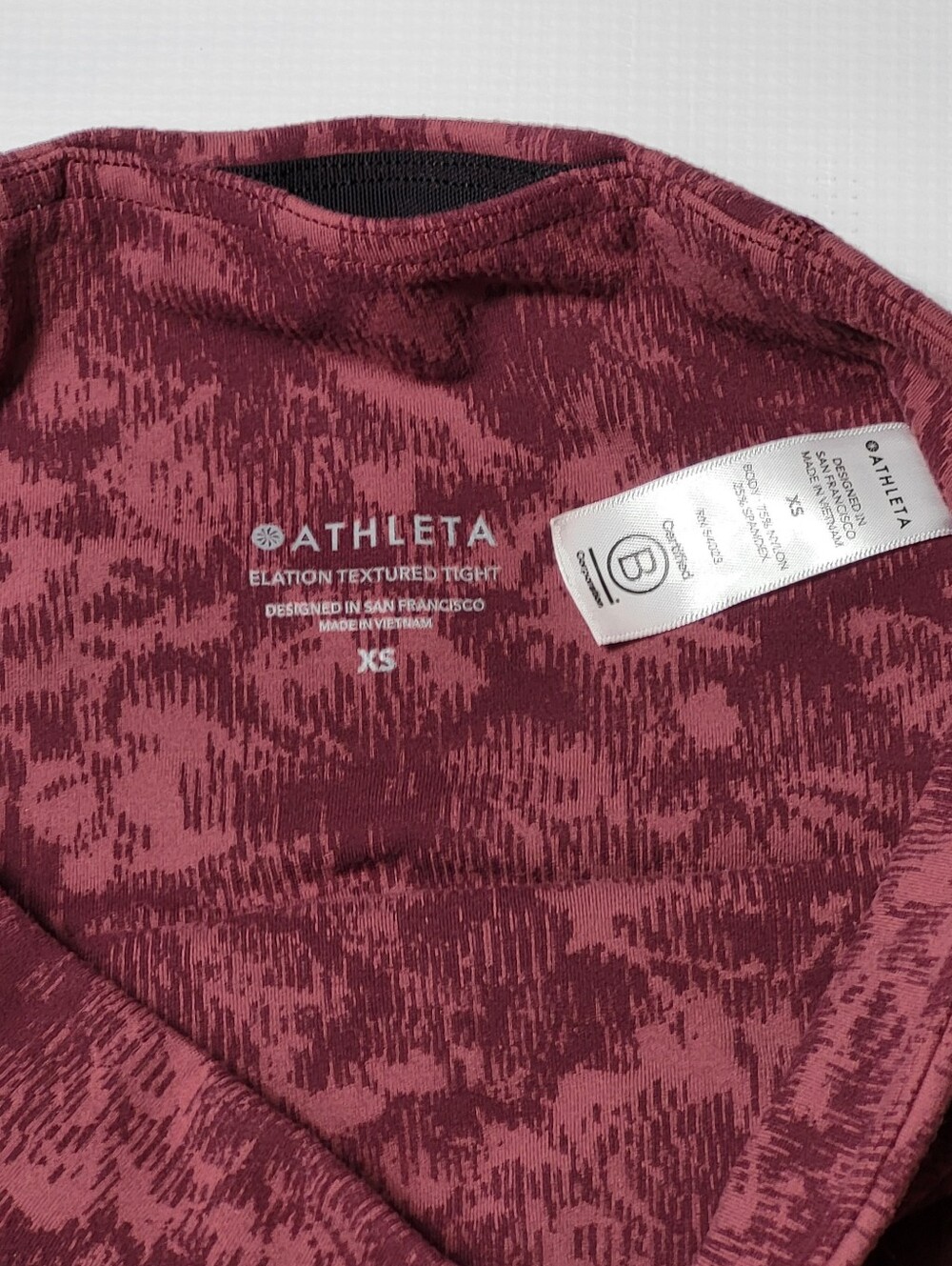 Athleta Womens Leggings Elation Size XS Cranberry Pilates Princess - Picture 6 of 8